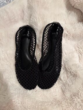 Black Mesh Ballet Flats - Women's Lightweight Slip-On size 36